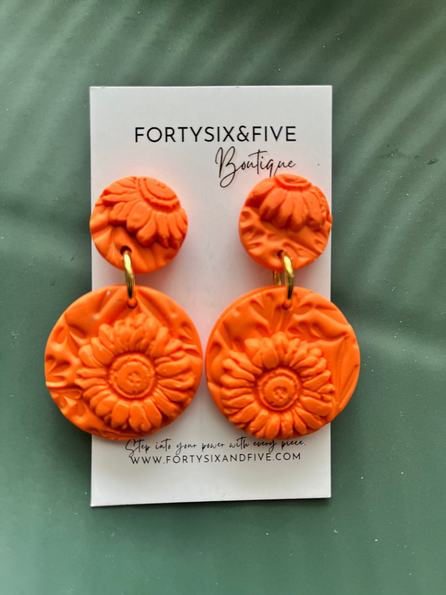 Tangerine candy Earrings  1955