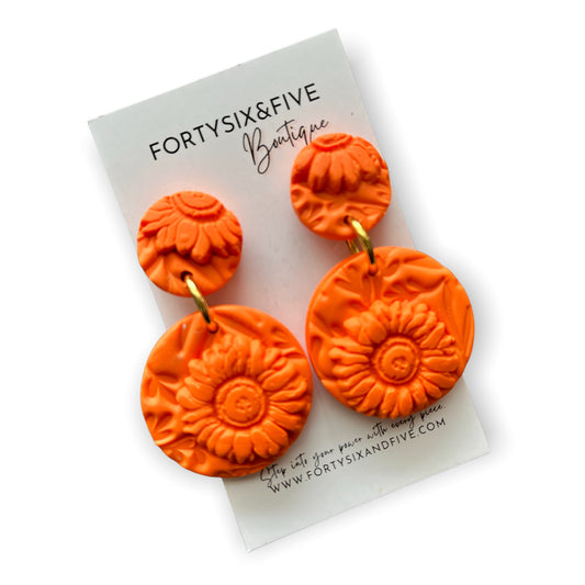 Tangerine candy Earrings  1955